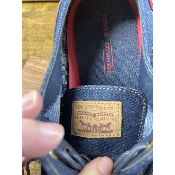 Levi's Mens Essex Denim Lace Up Shoes Size 10.5. Dress Or Casual Everyday - Picture 8 of 9